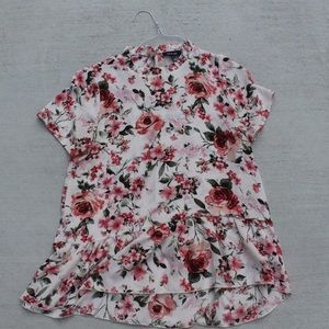 Peplum floral shirt